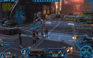 Star Wars: The Old Republic - Level 13 Gunslinger gameplay on Coruscant. Old Galactic Market, SD-0 the Coruscant Heroic World Boss