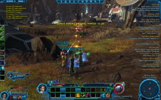 Star Wars: The Old Republic - Level 33 Gunslinger gameplay on Balmorra. Fighting Imperial droids