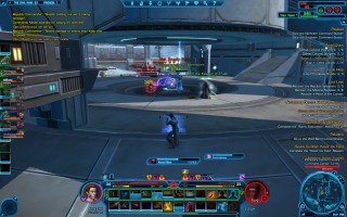 Star Wars: The Old Republic - Level 34 Gunslinger gameplay on Alderaan Warzone. Re-capturing the center control point