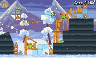 Angry Birds Seasons - Christmas level gameplay