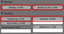 Fire material settings