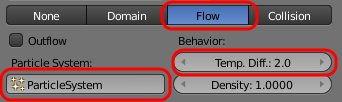 Smoke flow settings