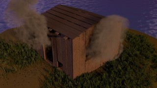 mhShackDestruction 2 - Blender's smoke sim in action