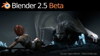Blender 2.55 Beta Splash Image