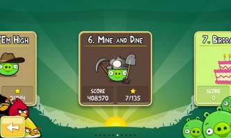Angry Birds - Level selection screen