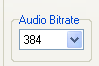 Valitse äänen bitrate.